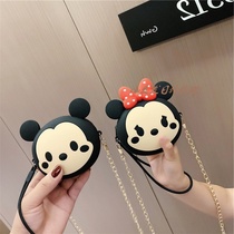 Net red with the same small princess cartoon skew satchel fashion children 100 lap cute Mickey Han version Zero money packet wave