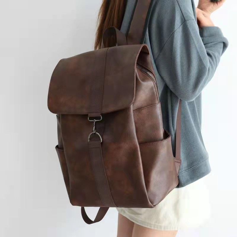 Counter schoolbag female Korean version Harajuku ulzzang campus college student backpack ins wind travel leather back backpack female