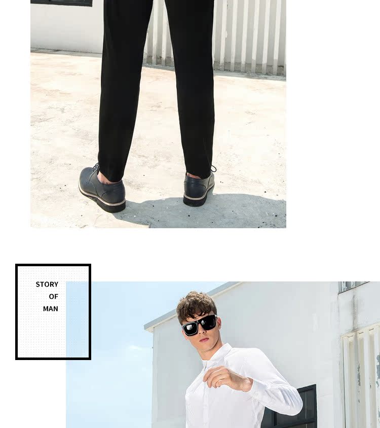 Quần carbine nam cá tính, quần lọt khe, thời trang nam trẻ trung thấp eo đen dài 2017 mùa thu thủy triều S - Crop Jeans bộ quần áo thể thao nam