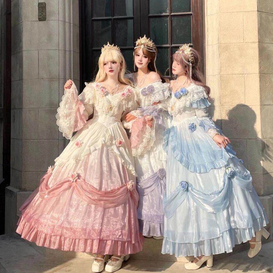 Elegant runaway princess dress lolita fairy gown: lolita adult ceremony  heavy embellished puffy princess dress, your