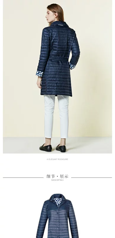 Quỳ 2019 xuân mới áo cotton nhẹ eo đứng cổ áo khoác cotton nữ dài - Bông áo phao béo nữ hàn quốc