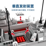 Подлинные строительные блоки Senbao 055, ракетный эсминец 202030, собранные образовательные мелкие частицы, детские игрушечные украшения
