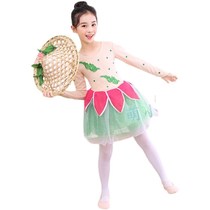 My family lives in Taohuashan costumes childrens corps ethnic hua ban qun men paragraph primary and middle school students costumes performance