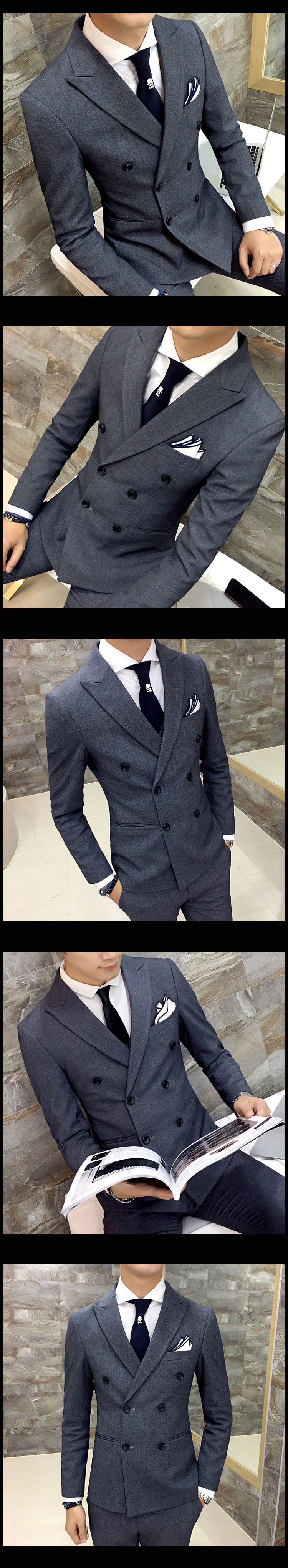 Costume homme en coton pour automne - Ref 1556523 Image 9