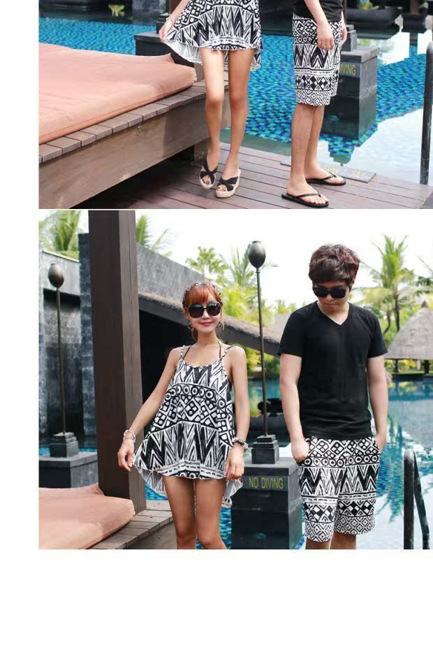 Áo tắm nữ chính hãng nhập khẩu chính hãng Hàn Quốc Bộ sưu tập đồ bơi nữ + Quần đi biển nam 1295 đồ biển cặp	