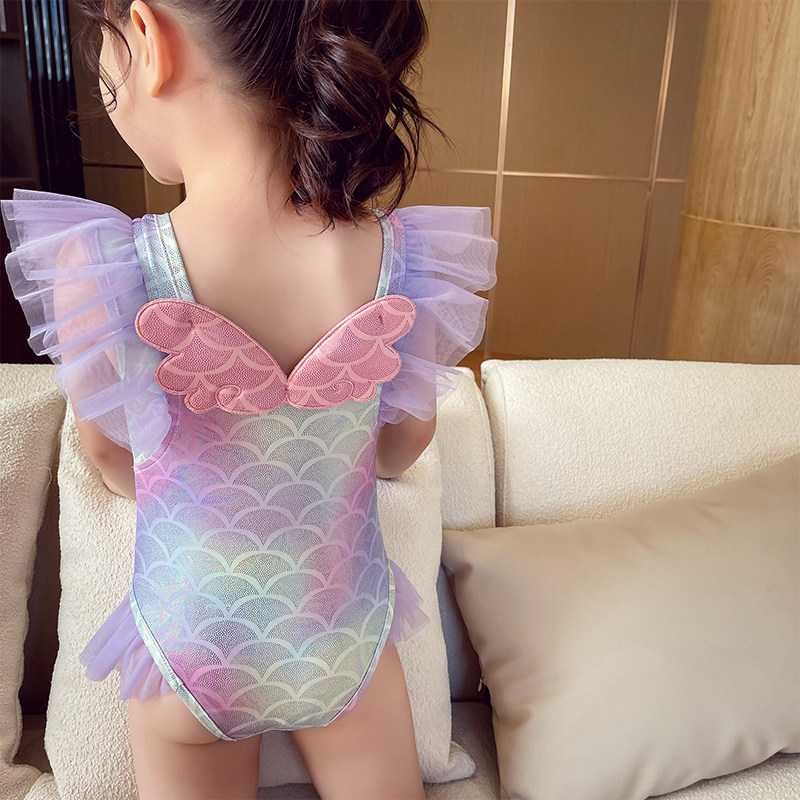 Girls' Mermaid Summer Suit 2021 New Super Ocean Children's Magic Color Swimsuit Little Girl Princess Swimsuit