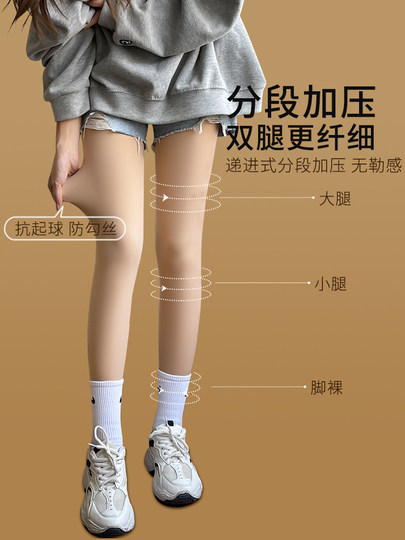 Water-gloss socks, bare legs and naked feeling artifact, women's flesh-colored leggings, spring and autumn thin pantyhose, autumn and winter velvet outer stockings