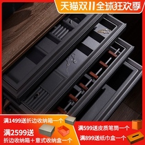 Wardrobe basket drawer type jewelry box light luxury rack telescopic trouser rack multi-function cabinet hardware storage household