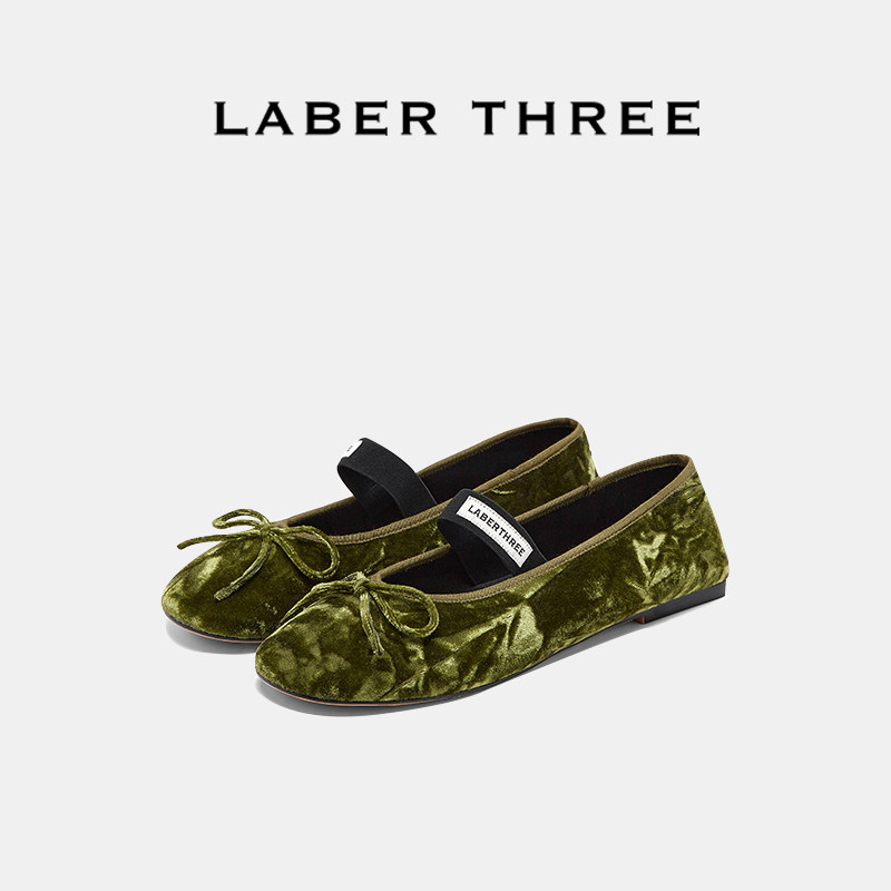 🌟2024春季必备 | LABER THREE 圆头亮片芭蕾舞鞋 - 法式甜美风，轻松驾驭各种场合！-时尚芭蕾鞋-淘宝好物网