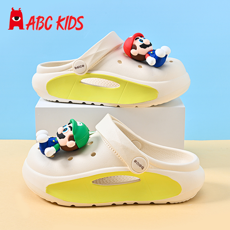 Children's Clogs, Boys' Slippers, Boys' Mario Cartoon Sandals for Older Kids, Beach Shoes, Home Slippers Children's Clogs, Boys' Slippers, Boys' Mario Cartoon Sandals for Older Kids, Beach Shoes, Home Slippers