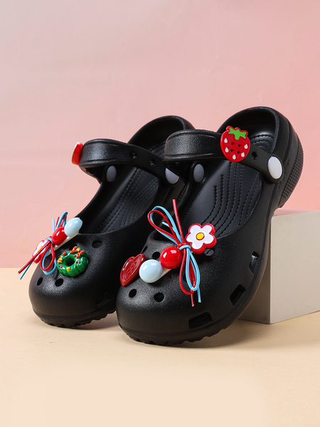 Children's Croc Shoes Summer Girls' Slippers Girls' Sandals Non-Slip Summer New Beach Mary Jane Princess Dance Shoes — 5