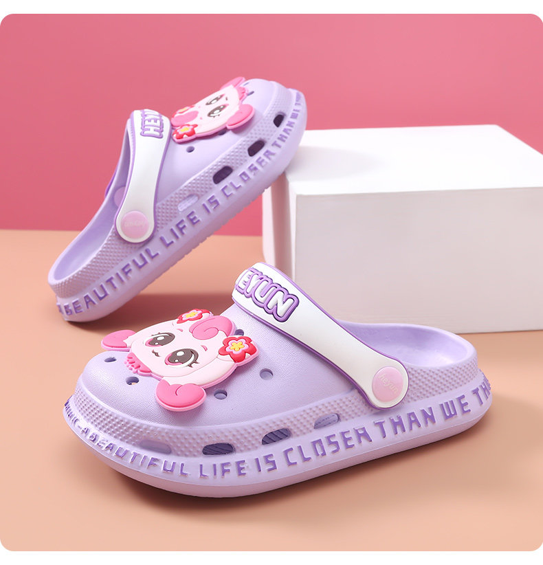 Children's Slippers, Girls' Clogs, Baby Girls' Sandals, Girls' 2026 Summer New Beach Shoes, Big Kids' Non-Slip Shoes — 13