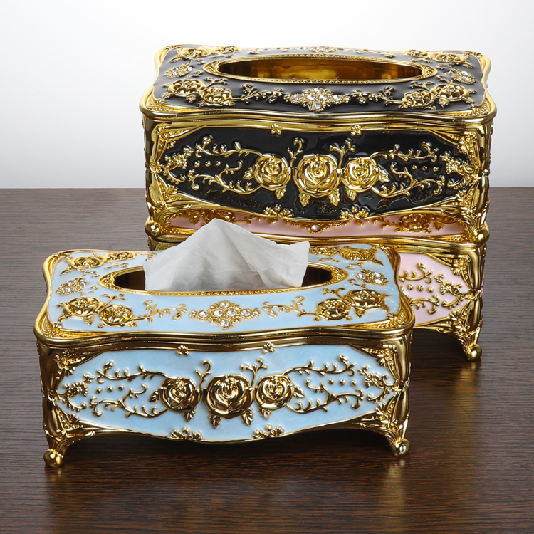 Toilet paper box European-style minimalist coffee table storage box tissue box napkin box home creative ktv hotel removable toilet paper box
