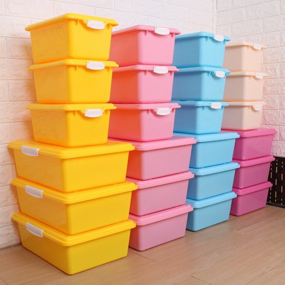 Lid plastic box size thickened toy storage box storage box set