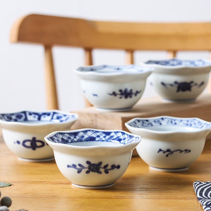 Love make'm blue winds don ceramic tableware imported from Japan Japanese Jane flavour octagon bowl bowl of dip the dish flavor dish of sauce vinegar