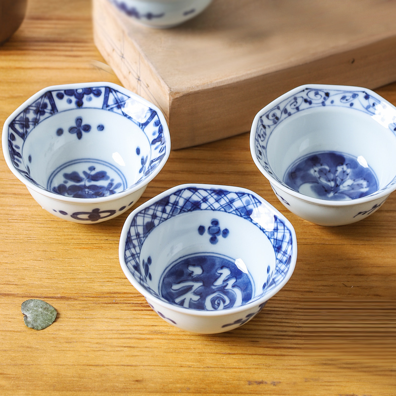 Love make'm blue winds don ceramic tableware imported from Japan Japanese Jane flavour octagon bowl bowl of dip the dish flavor dish of sauce vinegar