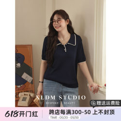 Xiaoli ຂອງ homemade plus size ຂອງແມ່ຍິງ stretch ວ່າງ commuting contrasting ສີ stroke ເສື້ອໂປໂລ