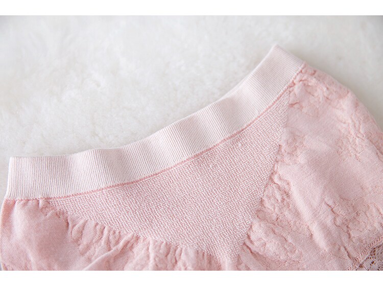 秋冬 舒适提臀内裤 中腰收腹三角裤头 立体印花包臀透气蕾丝女士详情23