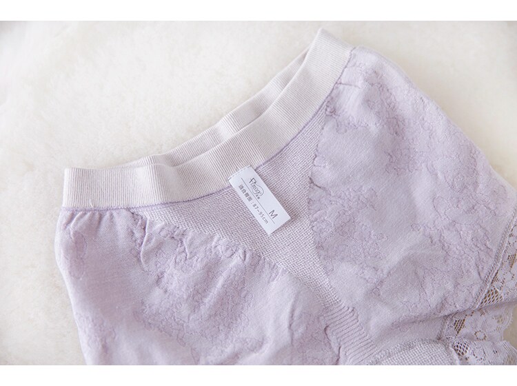 秋冬 舒适提臀内裤 中腰收腹三角裤头 立体印花包臀透气蕾丝女士详情31