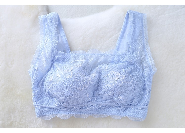 抹胸文胸 超薄防走光 夏季透明蕾丝裹胸式打底少女无钢圈内衣美背详情31