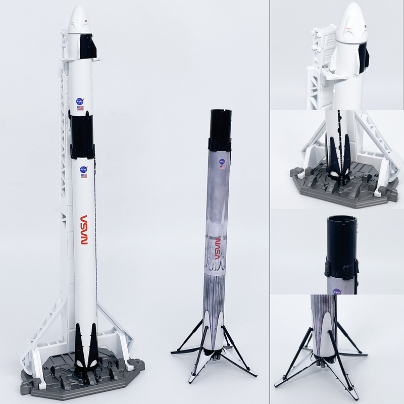 Space Exploration Spacex Falcon 9 Launch Pad Rocket Model Set Alloy Simulation Finished Product 1:200
