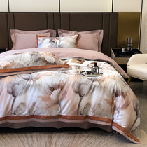 Roland Home Textile American vintage 100 pure cotton long - dust cotton digital printing four pieces of all cotton are set