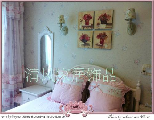 Breeze nhà phụ kiện phong cách mục vụ châu Âu trắng chạm khắc phù hợp Gương treo gương thay đồ gương Ưu đãi đặc biệt - Gương gương di động