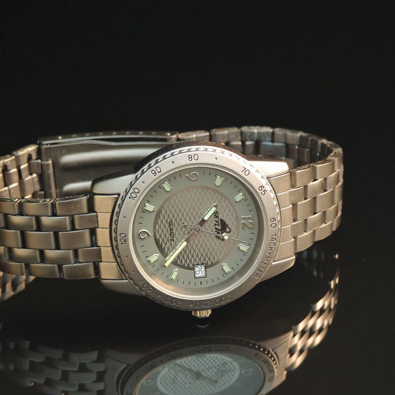 High-End Skyline Titanium-Coated Luminous Military-Style Men's Swiss Quartz Movement Watch, Niche High-End Bargain