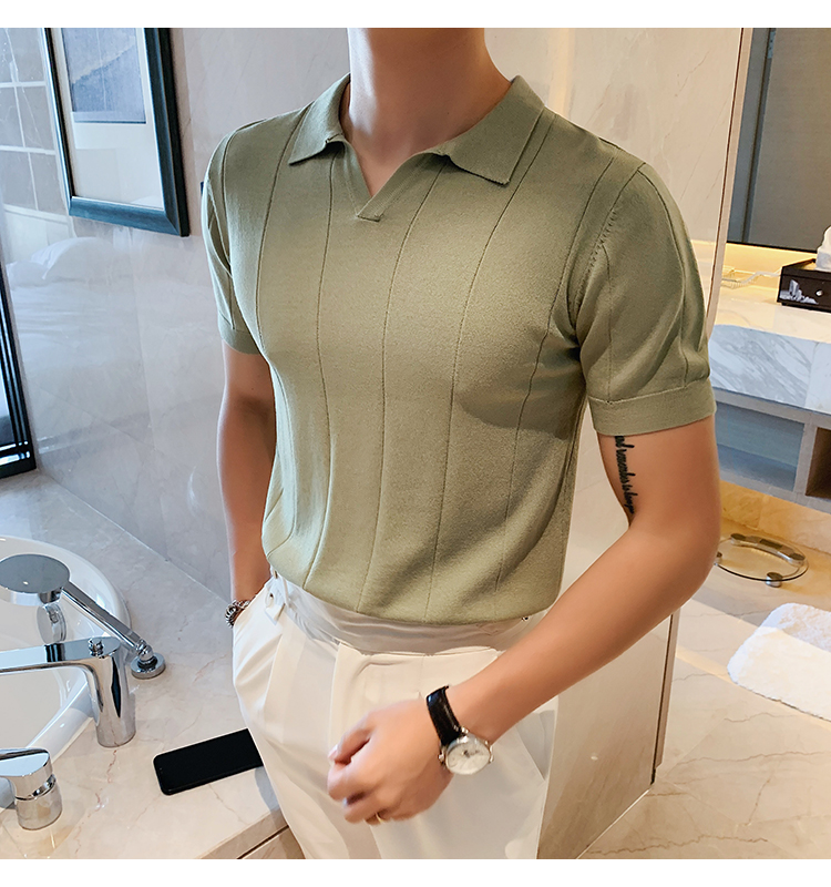 Men's Solid Color T-shirt Men's Clothing display picture 15