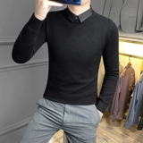 Комплект, свитер, куртка, осенняя флисовая удерживающая тепло трикотажная рубашка