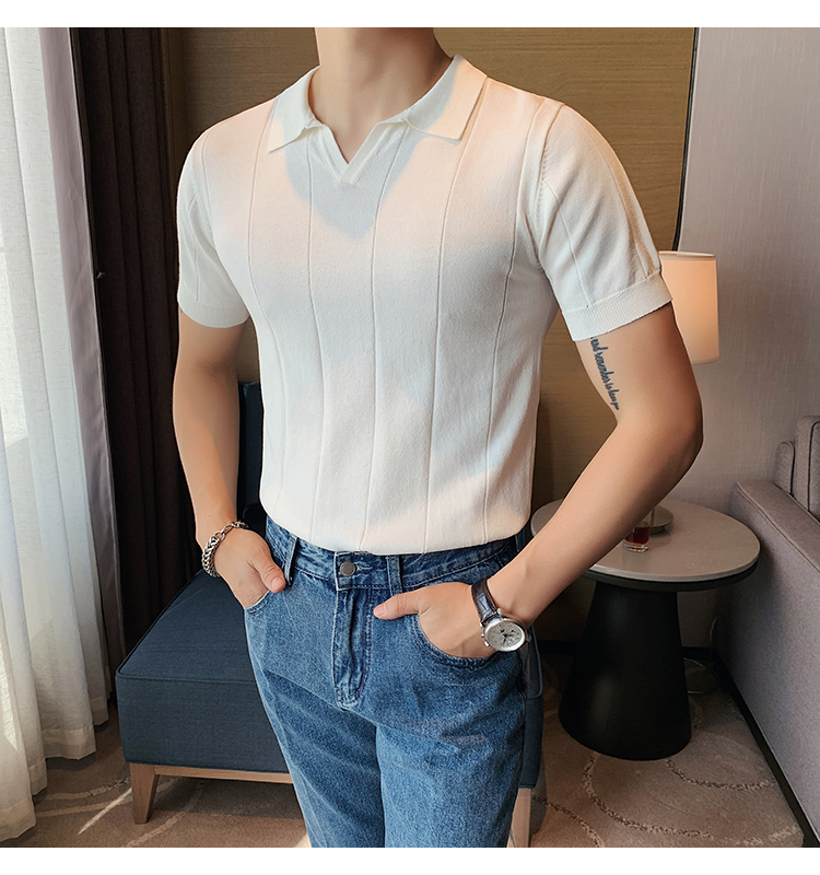 Men's Solid Color T-shirt Men's Clothing display picture 43