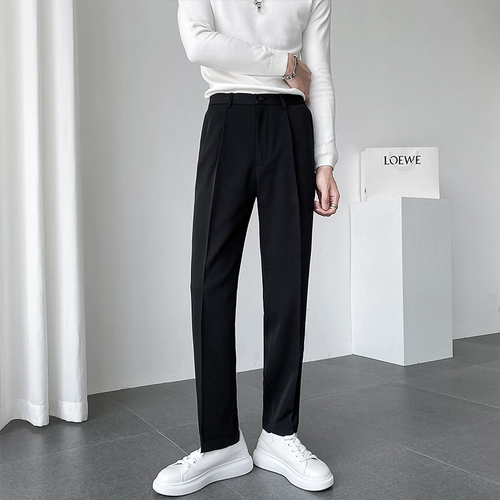 Мужские летние штаны, тонкий костюм для отдыха, изысканный стиль, свободный прямой крой