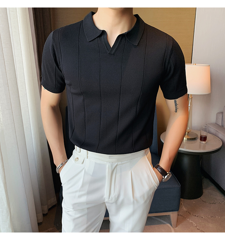 Men's Solid Color T-shirt Men's Clothing display picture 21