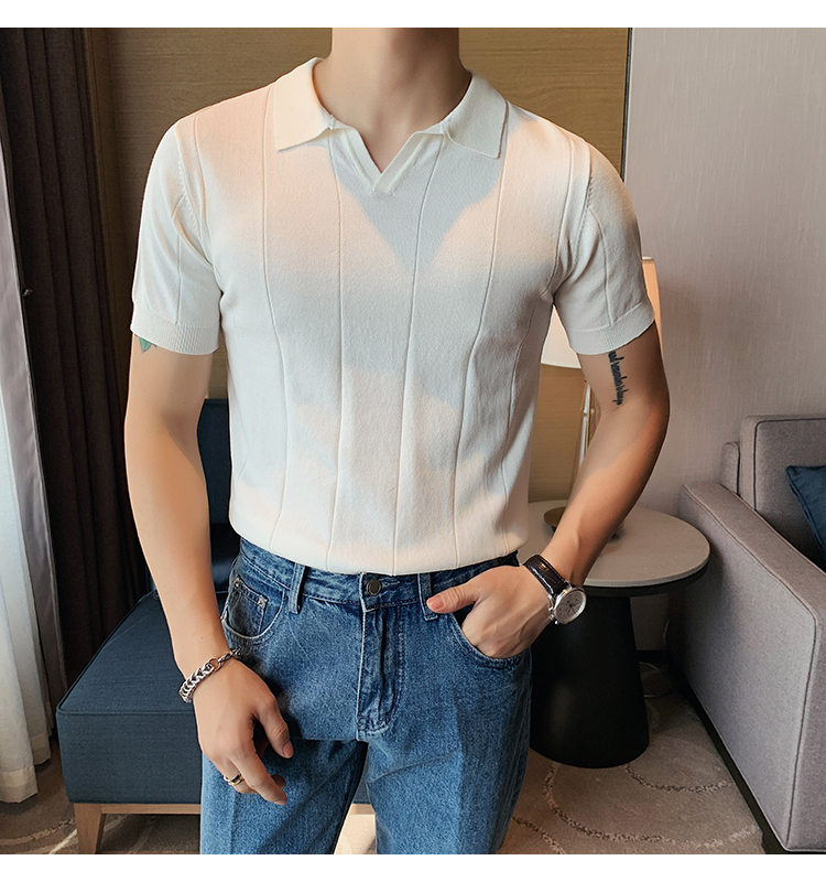 Men's Solid Color T-shirt Men's Clothing display picture 42