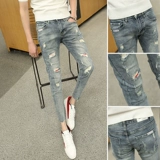 Летние джинсы, штаны, облегающий крой