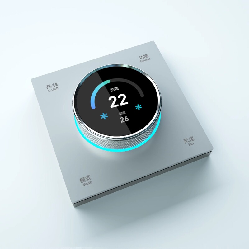 Youmi Tr Knob Panel Air Conditioning, Floor Heating, Fresh Air Three-In-One Smart Temperature Control Panel Has Been Integrated into the Mijia App Youmi Tr Knob Panel Air Conditioning, Floor Heating, Fresh Air Three-In-One Smart Temperature Control Panel Has Been Integrated into the Mijia App