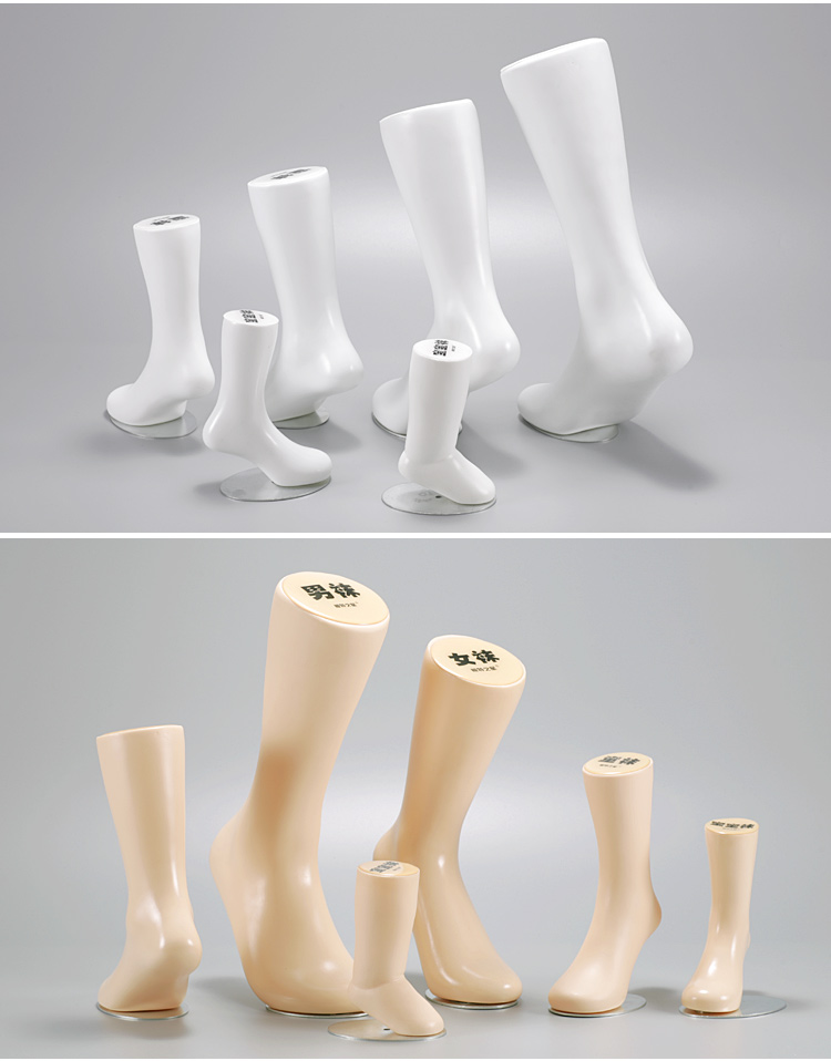 厂家直销男女儿童宝宝无缝脚模鞋模 加厚磁铁脚模 仿真腿模模袜详情图11