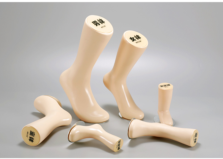 厂家直销男女儿童宝宝无缝脚模鞋模 加厚磁铁脚模 仿真腿模模袜详情图12