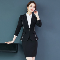 Autumn Clothing New Casual Professional Dress Small Scent Wind Positive Dress Lady Beauty Salon Workwear Small Suit Suit Suit Suit Suit