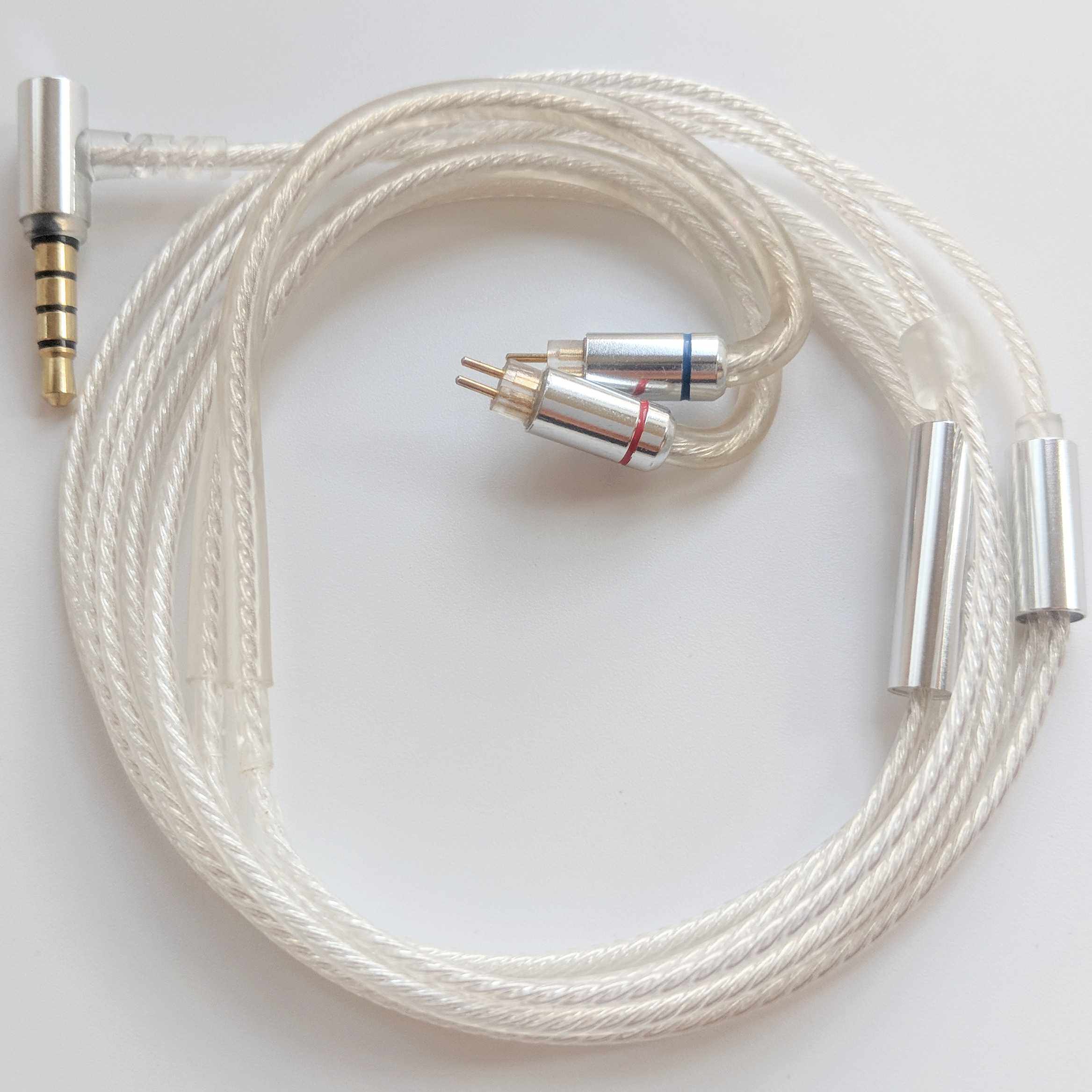 LY Acoustic curved plug L-type plug 0 78 mmcx im ie a2dc with Wheat silver plated headphone upgrade cable