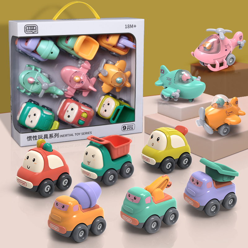 Children's Toy Car, Inertia Car, Pull-Back Car, Baby Educational Toy, Durable and Resistant to Falling, Kindergarten Baby Car, Gift for Boys and Girls