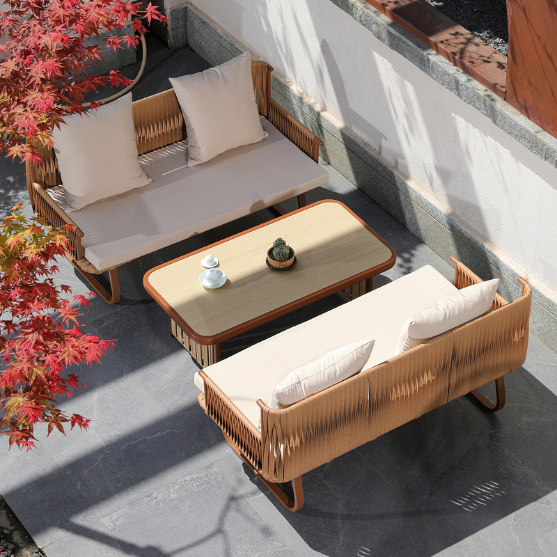 Outdoor Tables and Chairs, Courtyard Garden Balcony Leisure Chairs, Chinese-Style Reclining and Sleeping Chaise Lounges, Commercial Sofa Booths