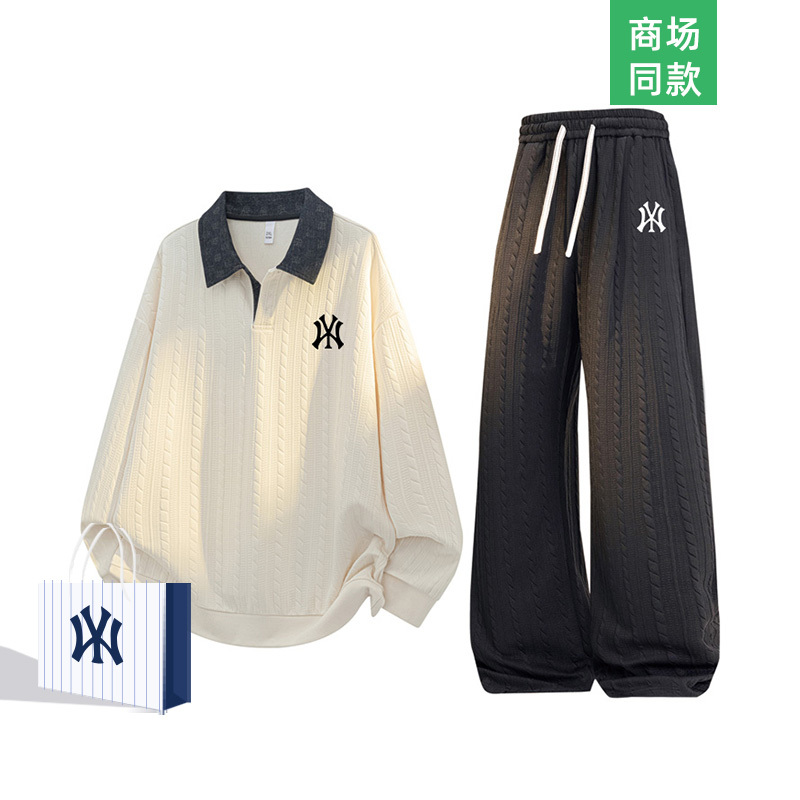 【70% off Special Zone】Spring and Autumn Casual Sports Long Sleeve Long Pants Women's Unisex Simple Trendy Brand Loose Couple Set