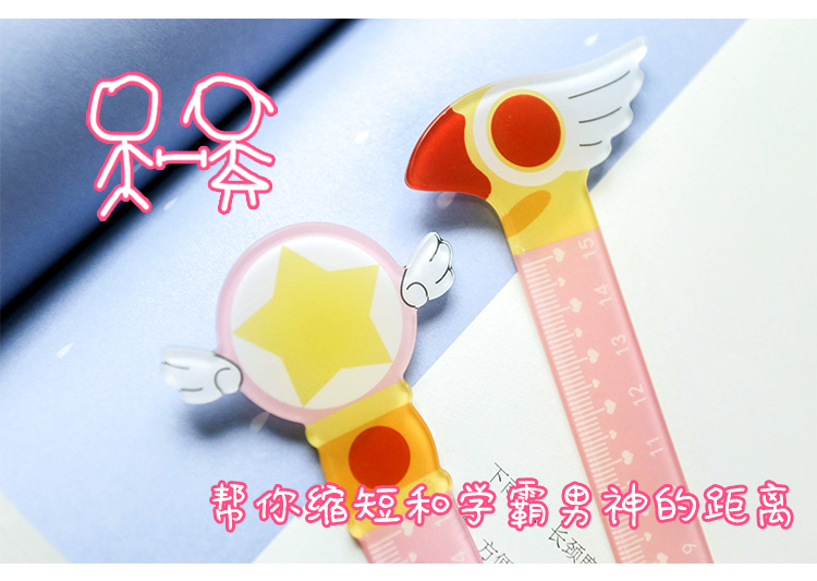 歪 瓜 sản xuất Mocha cô gái Sakura thước kẻ đũa thần hoạt hình nhựa Sakura thước kẻ sáng tạo văn phòng phẩm hoạt hình xung quanh - Carton / Hoạt hình liên quan những hình sticker dễ thương