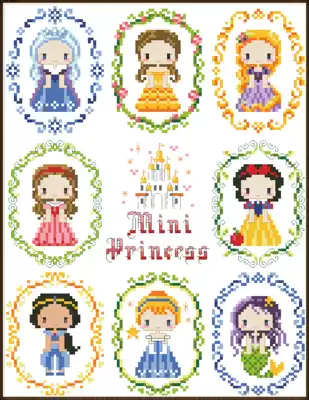 SO-G135 Princess Edition Paper Embroidery Figure 4 Pages 128G Color Spray Can Paper Printing