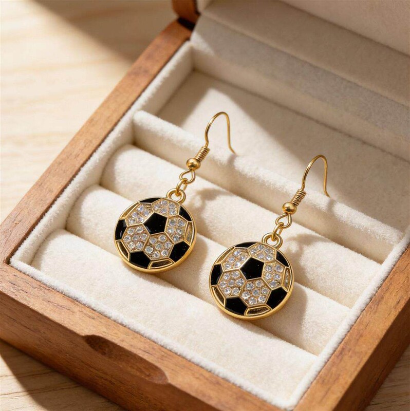 New Cross-Border Wc Creative Earrings Football Basketball Rugby Theme Party Sports Style Fashion Pendant Earrings