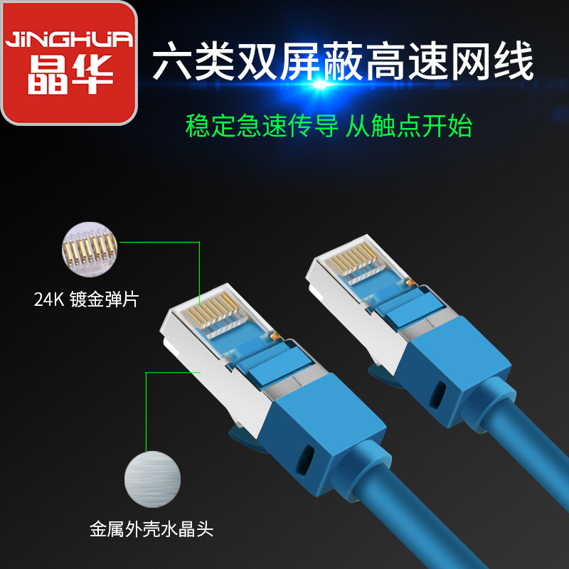 Jinghua Network Route Household 6 classes of seven categories of broadband gigabit speed 10 m 15 m 20 m computer router