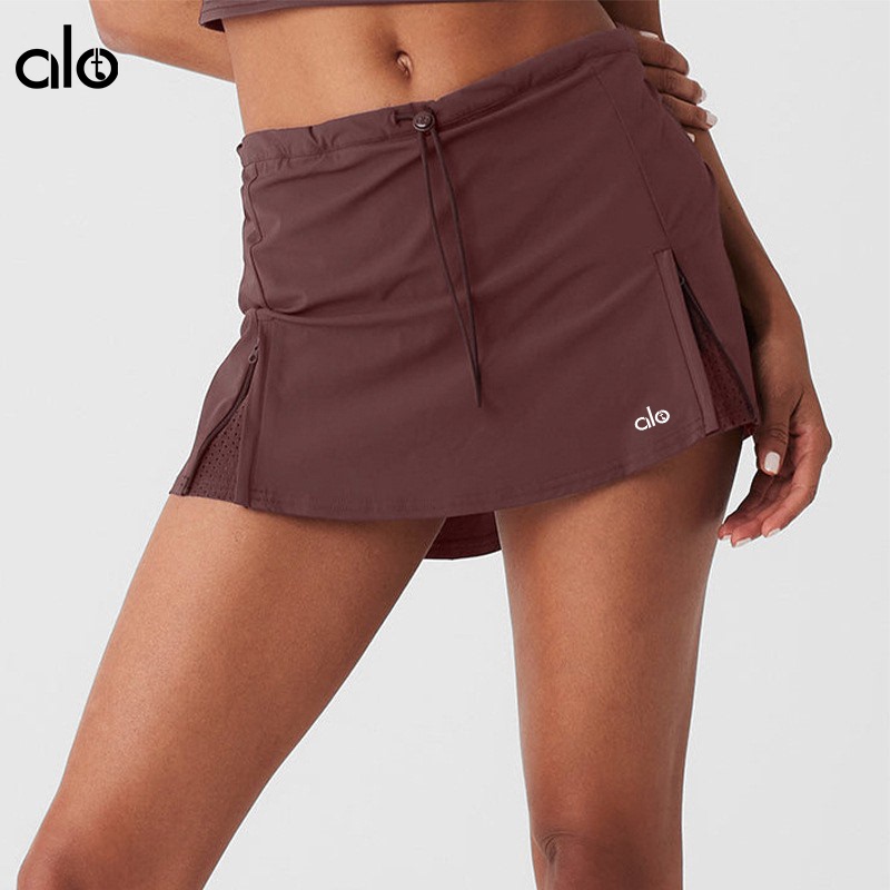 Aloide American-Style Drawstring Sports Skirt for Women, Low-Waisted A-Line Yoga Skirt with Utility Pockets, Feather Tennis Skirt Pants Aloide American-Style Drawstring Sports Skirt for Women, Low-Waisted A-Line Yoga Skirt with Utility Pockets, Feather Tennis Skirt Pants