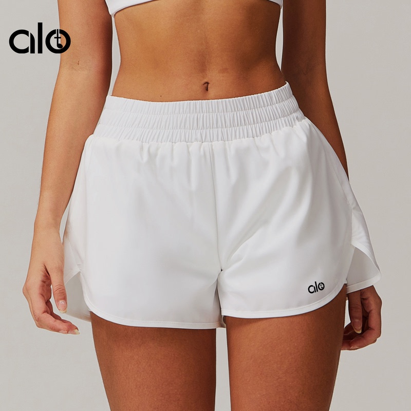 Aloide Feather Tennis Fitness Yoga Shorts for Women, Elastic Waist, Naked Feeling, Butt-Lifting, Quick-Drying Running Sports Shorts