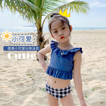 ins new Korean version children swimwear girls split small middle child swimsuit cute baby bathing suit children spa